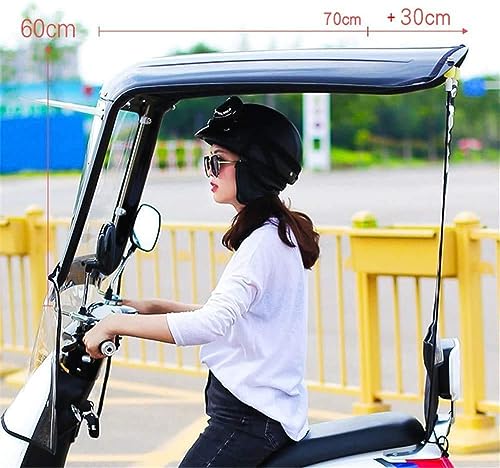 Motorroller Regendach Abdeckung - Transparenter Elektrofahrrad und Mobility Scooter Sonnenschutz mit Regenschutz