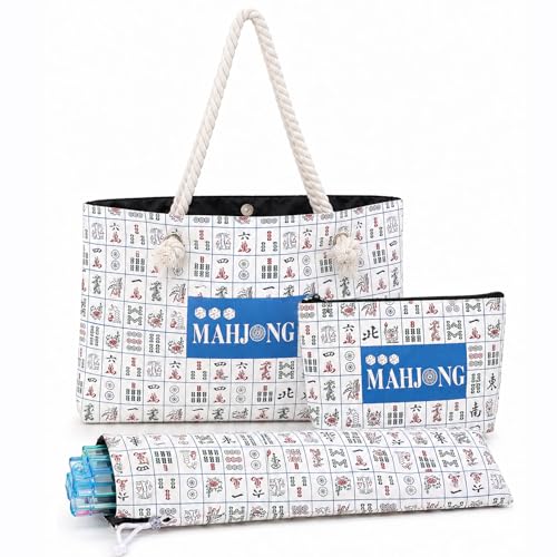 Bolsas americanas para Mahjong de lienzo, set 3 piezas miniatura 1