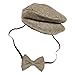 YeahiBaby Neugeborene Kappe Kostüm Hut Fotografie Baby Jungen Mädchen Barett Hüte Unisex Flat Cap Baby Foto Requisiten (Kaffee)