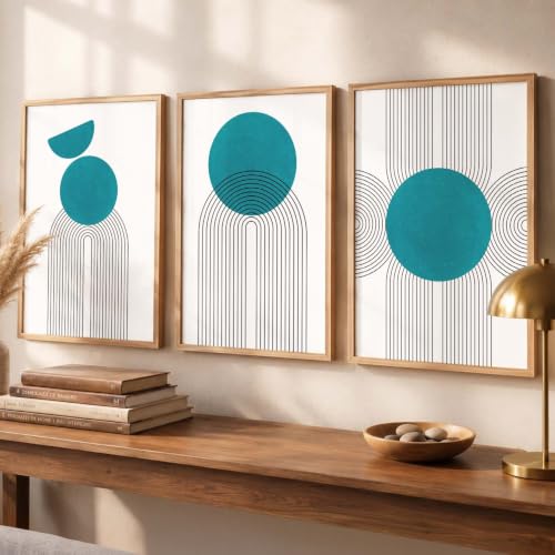 Image of kotart Painting for Wall Decoration - Modern Art Wall Decor Framed Painting for Living Room Bedroom - Framed Wall Posters /Paintings with Frame Set of 3 (Art 8, 13x17 inch)