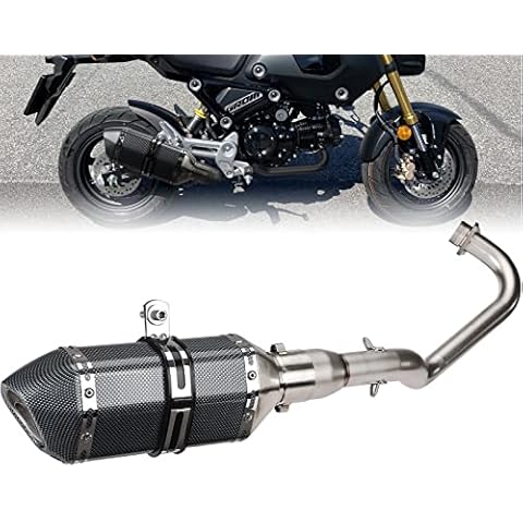KEMIMOTO Compatible with Grom MSX125 Low Mount Exhaust Slip-on Muffler Baffle 2013 2014 2015 2016 2017 2018 2019 2020 2021 2022 2023 Cover