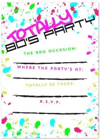 Totally 80s Fill-in Invitations
