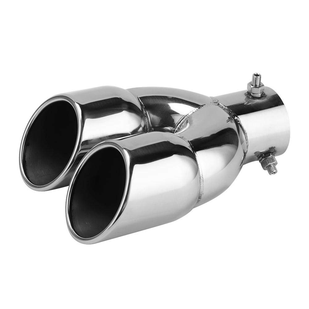 embout d'échappement uyau de queue embouts de silencieux d'acier inoxydable de tuyaux d'échappement doubles de voiture 63-76-220 sortie echappement