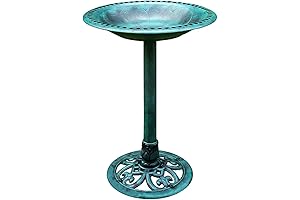 VIVOSUN 28” Polyresin Lightweight Outdoor Garden Bird Bath for your Gardens and Patio