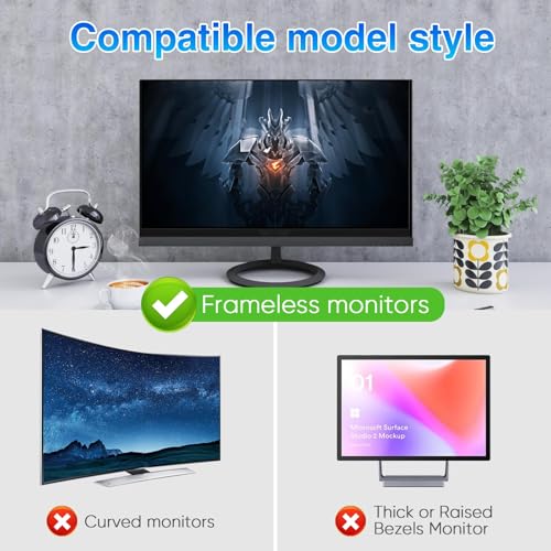 Image of 2 Pack 24 Inch Magnetic Computer Privacy Screen Filter for Monitor 16:10 Aspect Ratio, Removable Hanging Privacy Screen Shield, Anti-Glare Protector, Anti Blue Light Filter