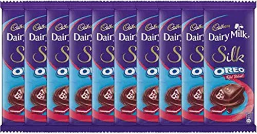 Image of Cadbury Dairy Milk Silk Oreo Red Velvet 130 G Pack of 10 Bars (10 x 0.13 kg)