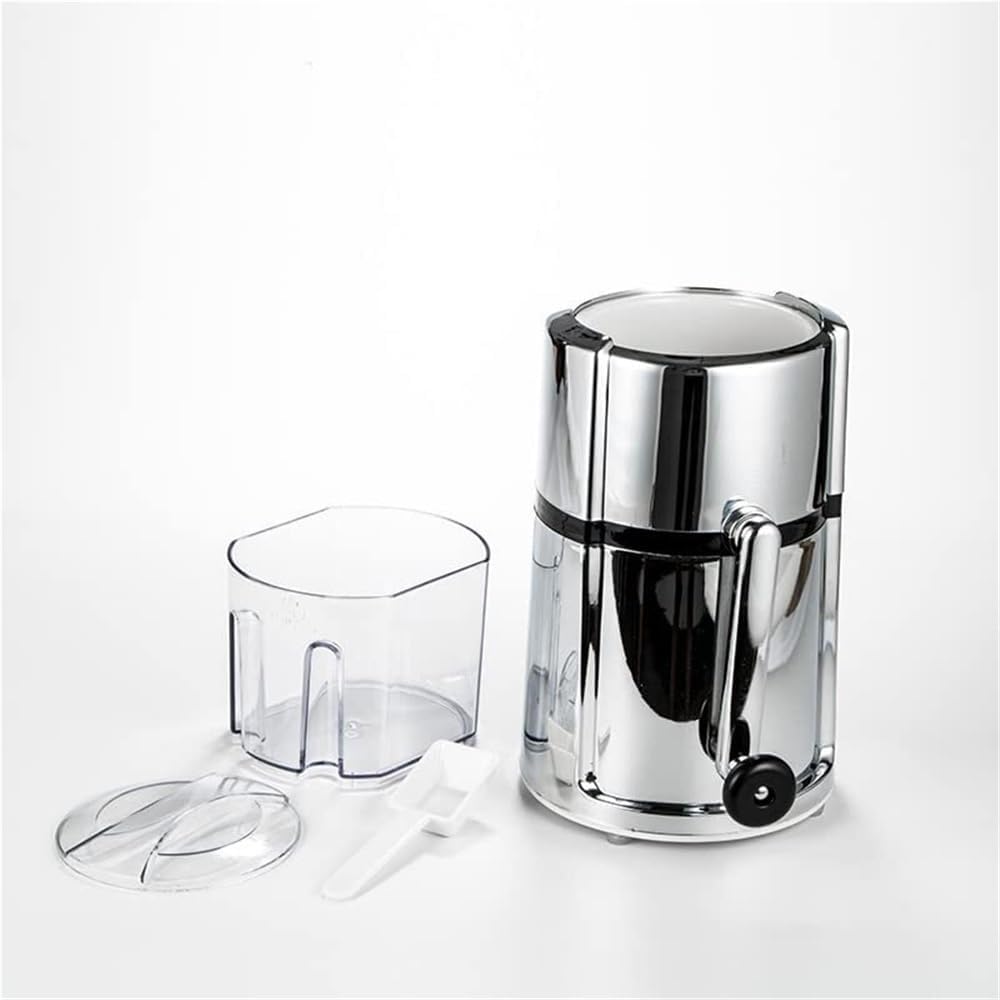 Hand Crank Ice Crushers, Portable Slushie Machines and Snow Cone Machine, with Stainless Steel and Hand Crank, for Home Outdoor Use