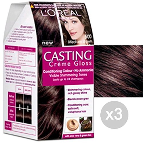 Set 3 CASTING Creme Gloss 500 Castano Chiaro. Tinta E Colore Per Capelli