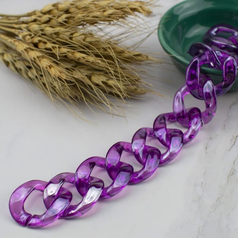 Anneaux à Maillons En Acrylique Mat, 23/30MM, 25 Pièces