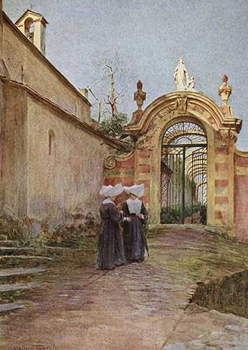Mural de lienzo para el recibidor con la pintura de la Villa Centurione de 60x90cm