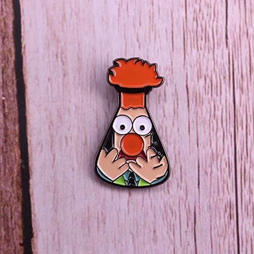 In Box Beaker Enamel pin pop Culture Icons Beaker Muppet Lapel Badge hat Flair Addition Hilarious Chemical Collection image 2