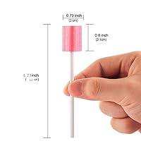 Vista 2 de Hisopos de cuidado bucal desechables, color rosa, 50