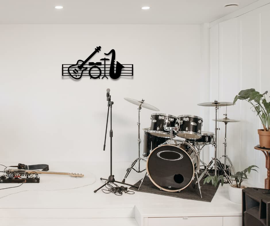 Cadeau de pendaison de crémaillère : décoration murale en métal musique pour un nouveau foyer