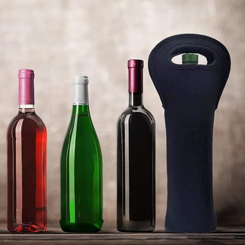Miniatura 4 de Bolsa de vino con aislamiento térmico para latas de cerveza y agua, fundas de neopreno portátiles para botellas de vino y picnic, paquete de 2