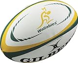 Gilbert Australien International Rugby Replica Ball, Weiß, 5