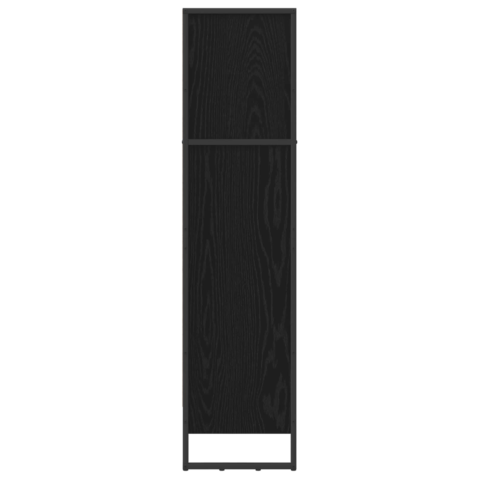 Regał na książki o wyglądzie czarnego dębu, 80 x 30 x 155 cm, materiał drewnopochodny, przemysłowy regał stojący z 5 półkami, do salonu, sypialni, biura