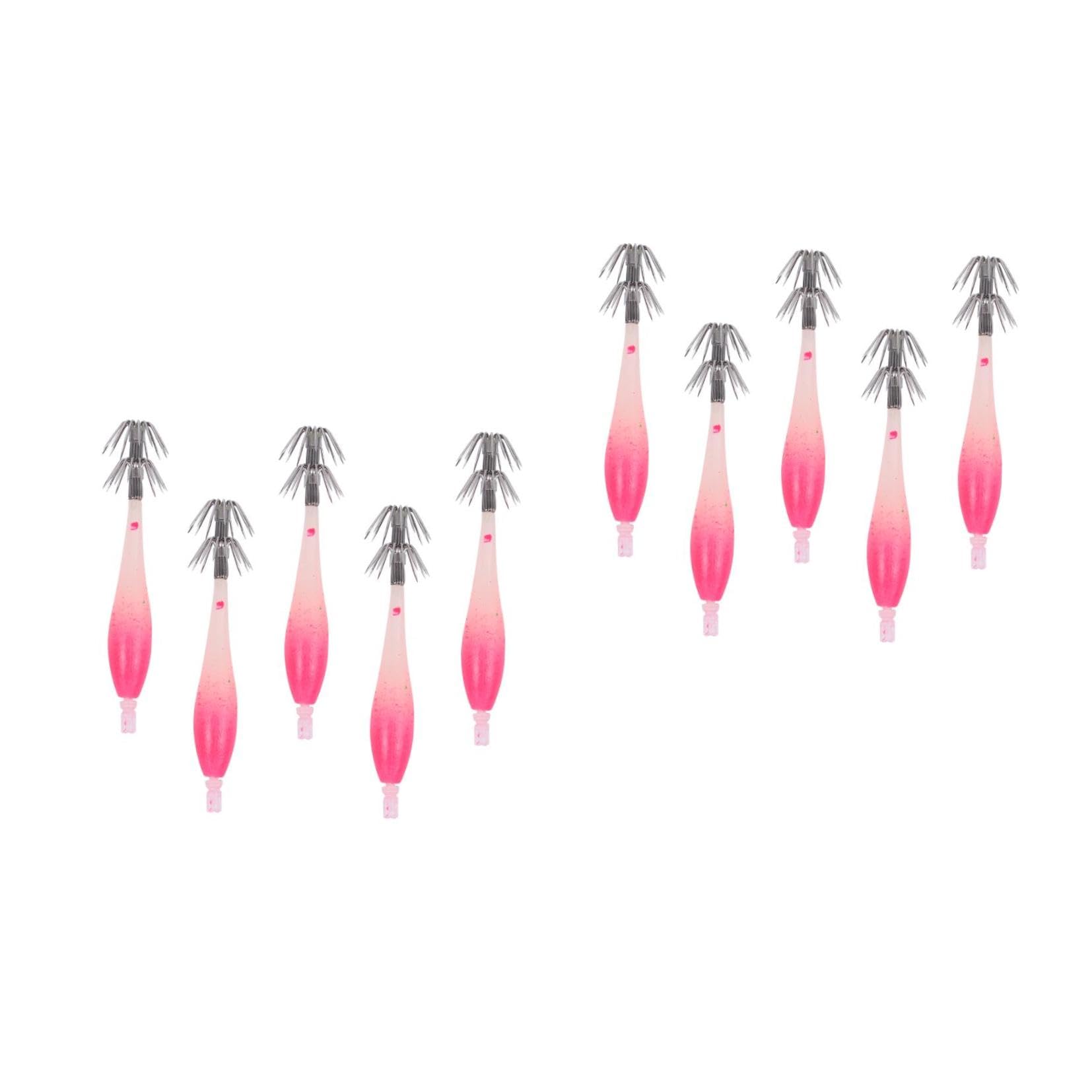 Toyvian Crochet Lumineux Crochet De Brochette De Calmar Leurres De Pêche Artificiel Poissons Leurres Crochets Filtre Réservoir Filets Attaquer Rose Gel De Silice