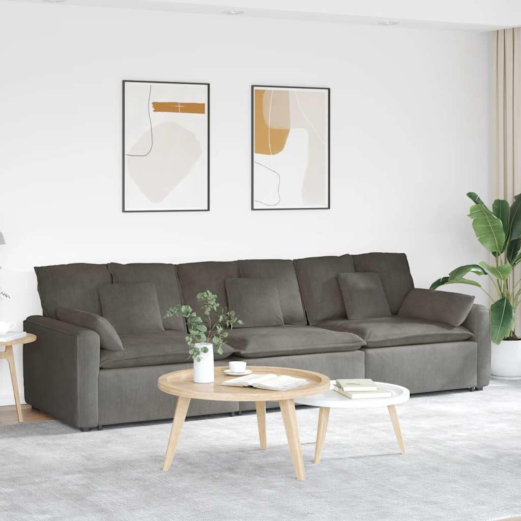 Modułowa sofa narożna z poduszkami, jasnoszara, elastyczna łączenie, zestaw wypoczynkowy z funkcją spania, tapicerowany narożnik do salonu, salonu i kina domowego