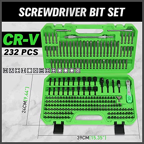 Swanlake Garden Tools Swanlake 232Pcs Ultimate Screwdriver Bit Set,Chrome Vanadium Steel Driver Bit Set thumb #1