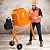Fujampe 4.2 Cu Ft Electric Cement Mixer, 1/2 Hp Portable Electric Concrete Mixer Machine 120L Power Wheelbarrow Cement Mixing Tools for Stucco Mortar (Orange, 4.2 Cu.Ft.)