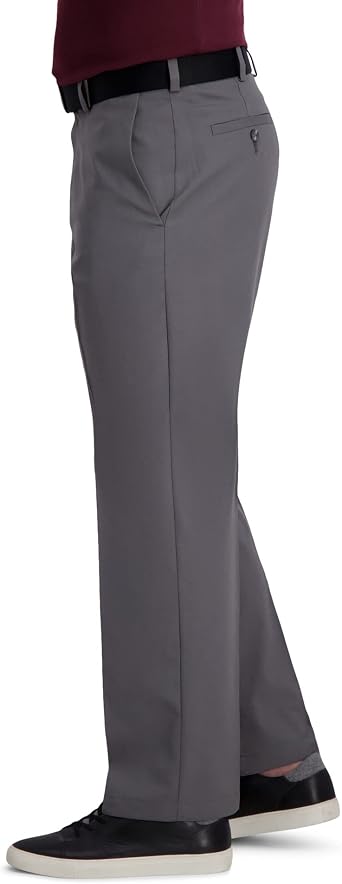 Haggar Mens Active Series Slim Fit Flat Front 5-Pocket Tech Pant