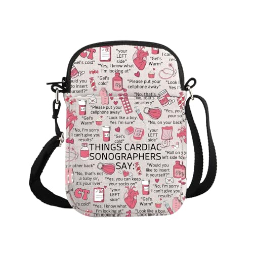 G2TUP Future Cardiac Sonographer Gift Things Cardiac Sonographers Say Crossbody Bag Heart Diseases Travel Bag