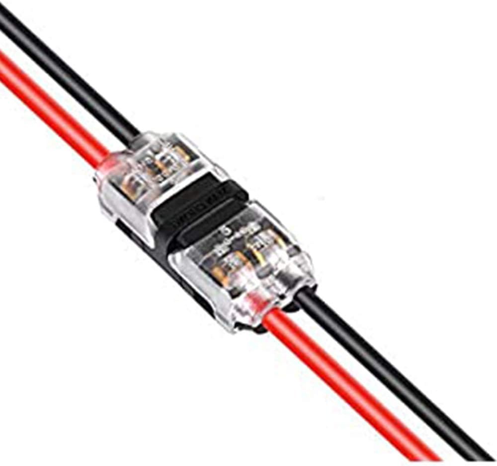 UOHGDPY Low Voltage Wire Connectors, 14pcs 1 Pin 1 Way Universal Compact Wire I Tap Terminals, No Wire-Stripping Required, Toolless Wire Connectors, Quick Splice Wire Wiring Connector for AWG 18-24
