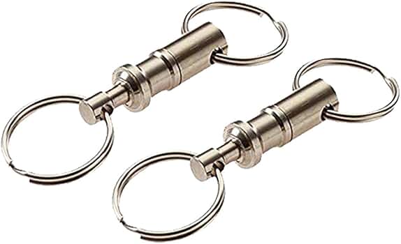 Lucky Line Quick Release Keychain, Nickel-Plated Brass