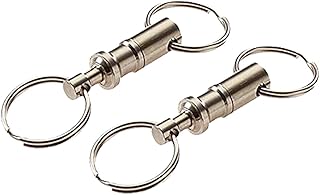 Lucky Line Quick Release Keychain, Nickel-Plated Brass, 2 Pack (70701)