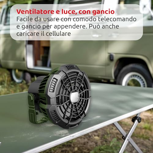 Ventilateur de camping nomade pour éviter la chaleur sous la tente - 8