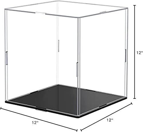 Miniatura 6 de Caja expositora de acrílico transparente, versátil exhibidor de coleccionables, a prueba de polvo con base gruesa, para exhibición, figuras de