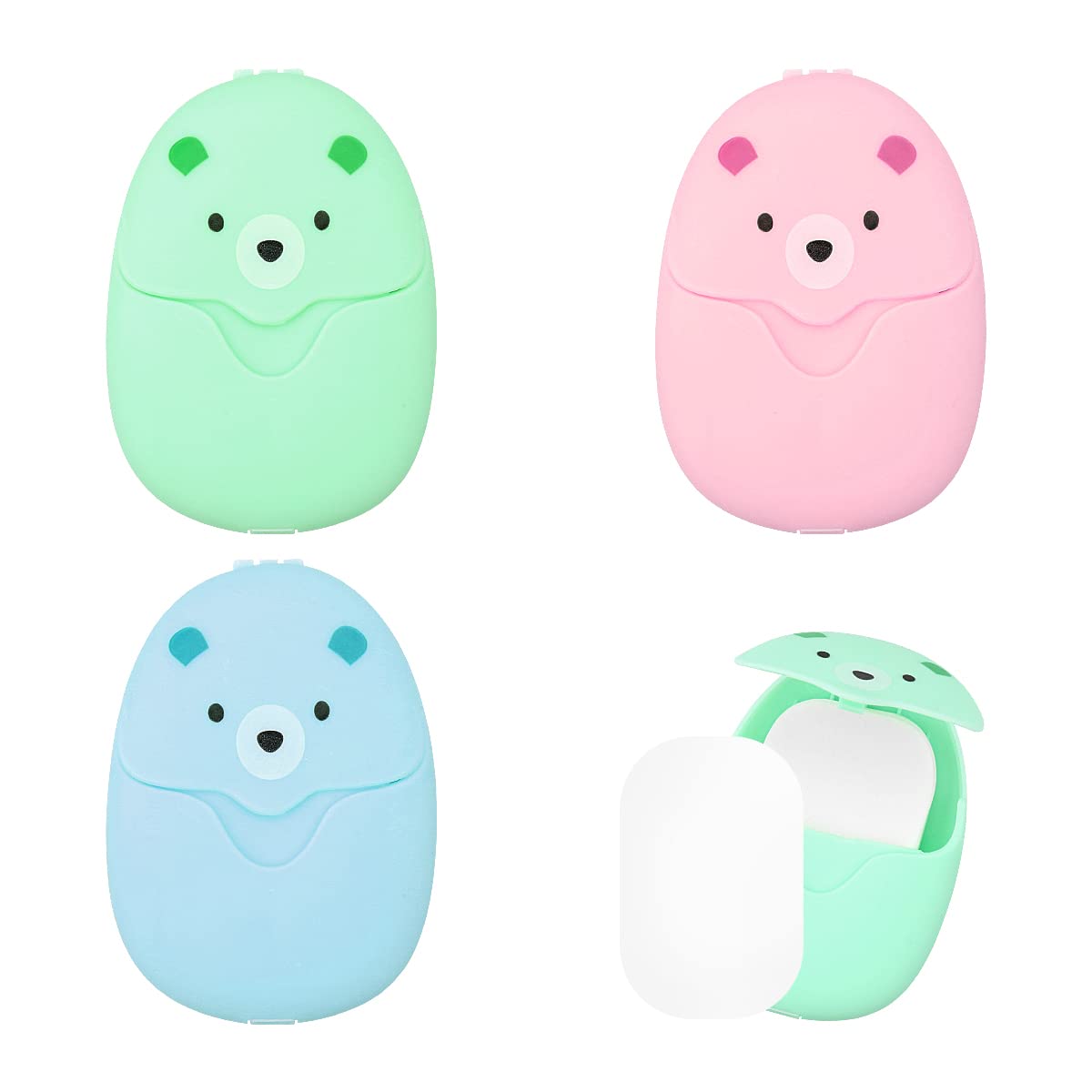 Jagowa 3Pcs Disposable Soap Paper, Mini Portable Travel Soap Paper Sheets Foaming Paper Soap for Outdoor Camping Hiking