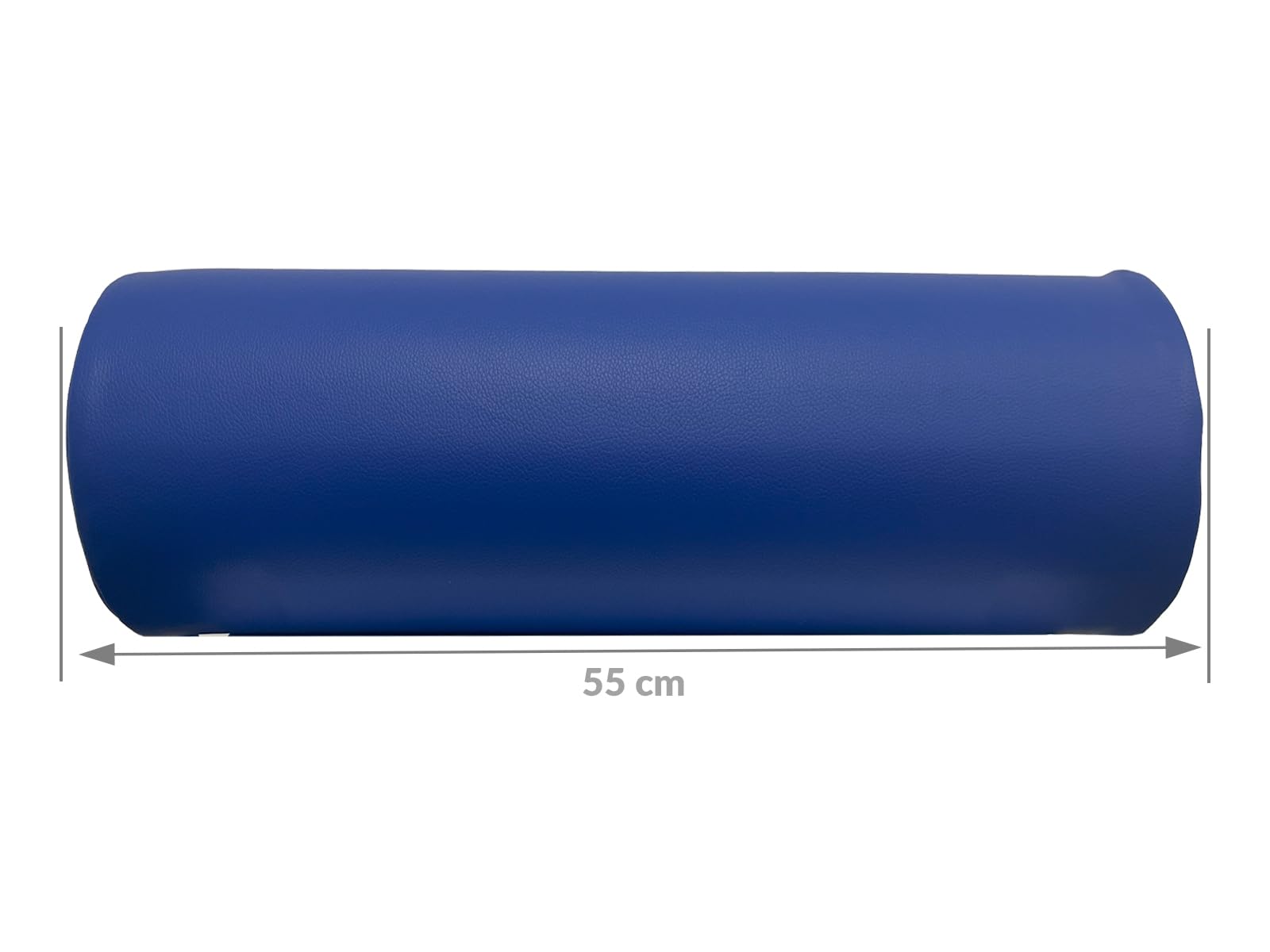QUIRUMED Rollenkissen, 55 x 20 cm, Blau, Kunstleder, Ergonomisch, Schaumstoff Gepolstert, für Yoga, für Fitness, für Massage