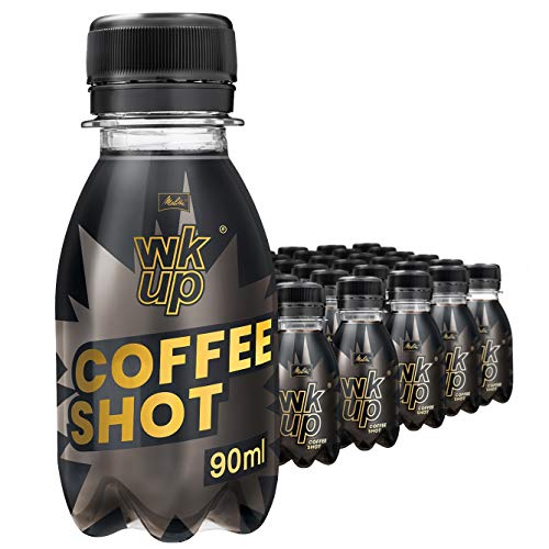 MELITTA 30 Flaschen WKUP Coffee Shot je 90ml | Energy Drink aus 100% natürlichem Koffein hochdosiert | Power Coffee Shots 30x 90 ml with Pure Natural