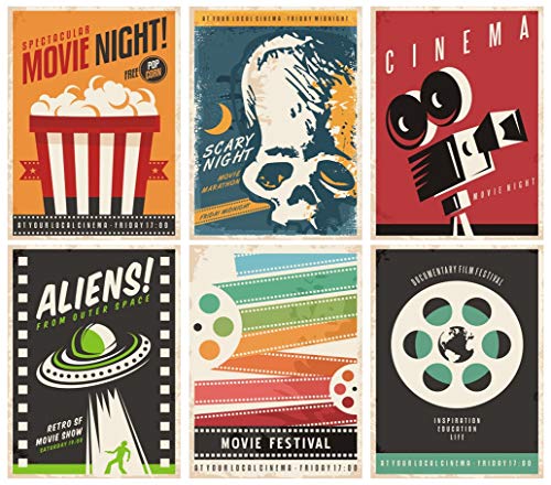 DIY 5D Diamond Painting Kit Retro Cinema Different Movie Vintage Hollywood Camera Theater Graphic 16