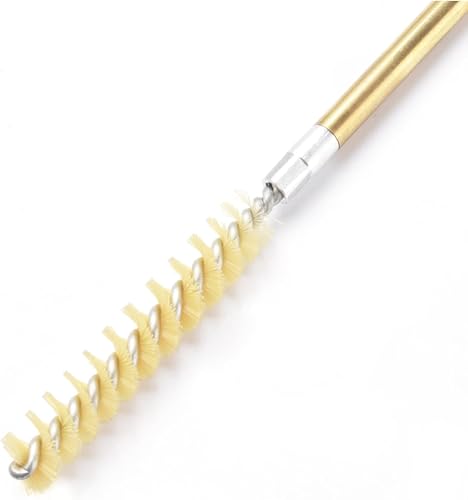 Miniatura 3 de Cepillo de limpieza de pistola de cerdas de nailon para pistola de rifle 8-32 5-16 hilos (calibre .30-blanco)