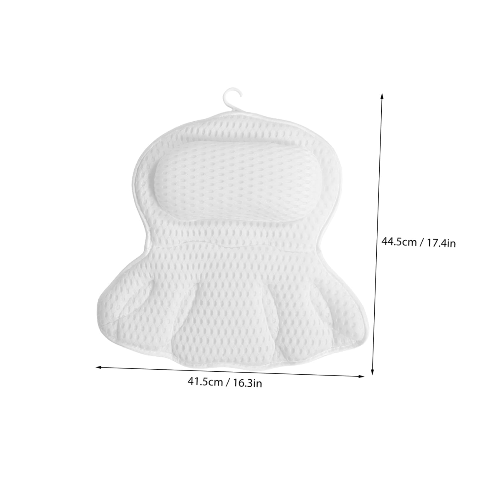 FRCOLOR Bath Pillow for Tub Luxury Ergonomic Headrest with Suction Cups Comfortable Neck Back Support Machine Washable Bath Cushion Versatile Use for Bathtubs Beds and Travel