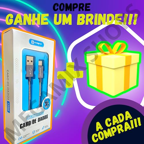 Cabo Iphone 11, 12, 13, 14 Pro Max Cabo Para Iphone + Item Surpresa Cabo Iphone Usbc com Molas De Aç