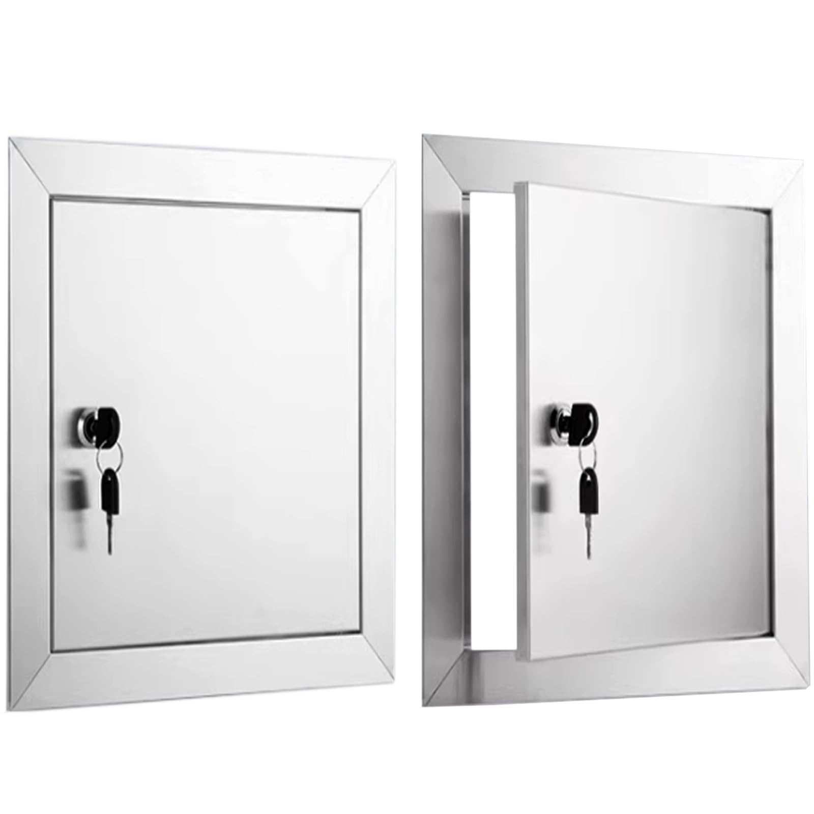 Panel de Acceso Panel de Acceso Exterior de Acero Inoxidable con Cerradura, Tapa de escotilla de inspección estanca, Placas de Metal para Agujeros de Pared en baños y cocinas(30x38cm/12x15in)