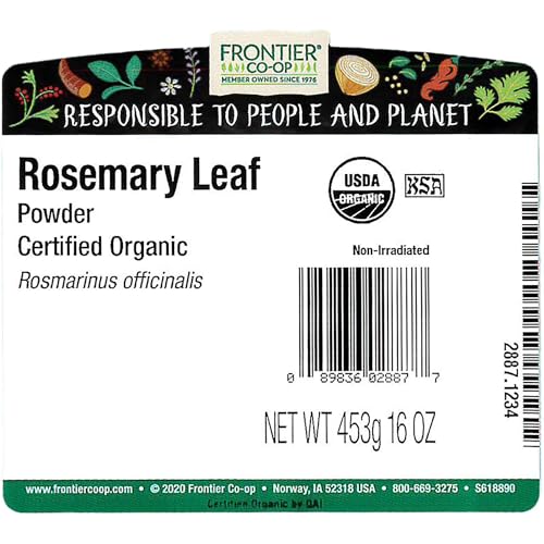 Frontier Co-op Organic Rosemary Leaf Powder, 1lb Bulk Bag - Natural and Dried Rosemary Leaves Powder - Ideal for Cooking, Baking, Kosher - Image 2