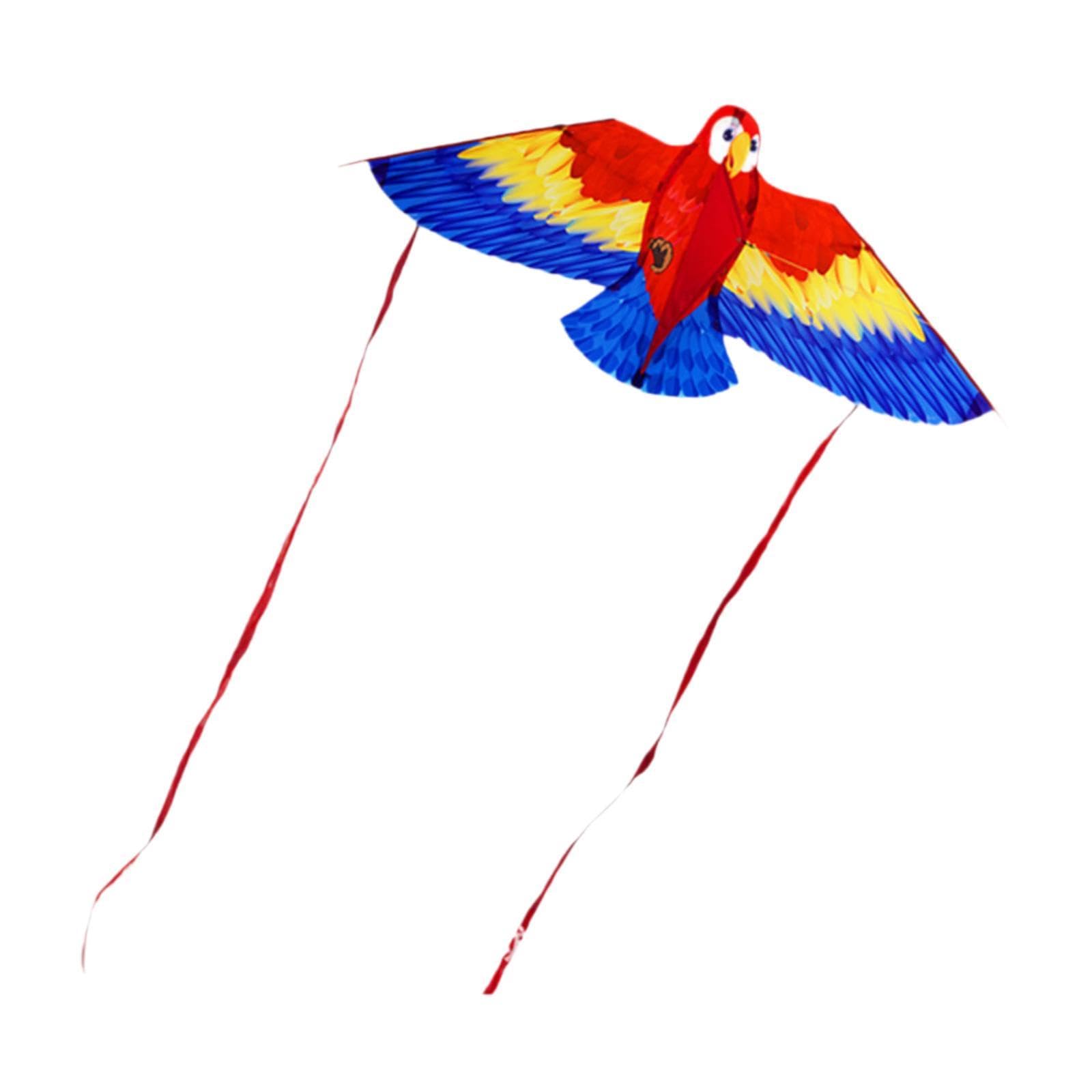 Colaxi Parrot Kite Cartoon Animal Kites Easy to Use Children Flying Game,Beach Kite for Outdoor Games Activities,Garden Park,Utility, Red
