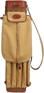 Hbao GEF Golf Club Bag Carrier Pencil Style Canvas & Leather Golf Bags