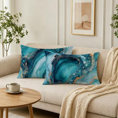Taie oreiller 40x60 vert housse coussin rectangulaire lit