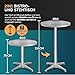 Casaria® 2in1 Stehtisch Höhenverstellbar 70 cm / 115 cm Hoch Stabil Aluminium Rund Ø60cm Wetterfest Outdoor Garten Bistrotisch Biertisch Bartisch Party
