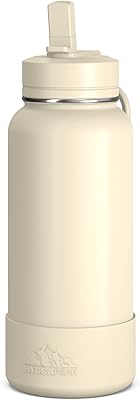 Hydrapeak 32oz Insulated Water Bottle w/Straw Lid, 32oz Metal Water Bottle Keeps Cold for 24hrs, Insulated Water Bottle 32...