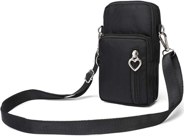 Sports Armband Outdoor Sweat-proof Running Armbag Cross-body Shoulder Casual Wallet Purse Gym Fitness Cell Phone Bag Key Holder for iPhone 13 Pro/12 Pro/Xs Max/Xr, Galaxy S10 Plus,Huawei P30 Pro,Black