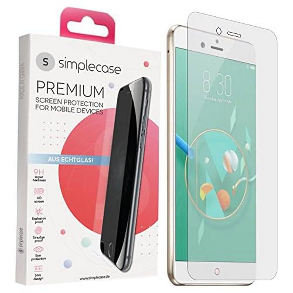 Simplecase Tempered Glass Suitable for Archos Archos Alpha+, Premium Screen Protector, Protection by Extra Hardness 9H