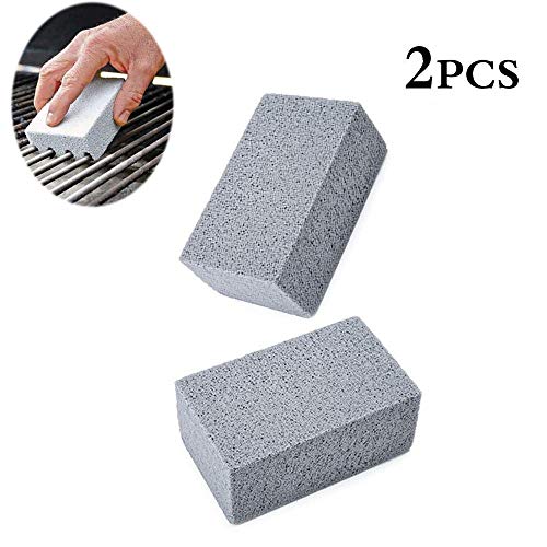 kathson Grill Cleaning Brick,100% Ecological Grilling Stone Cleaner,Remove Grease Stains,Dirt and More Without Harsh Chemicals or Abrasives 2 Pack