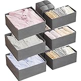 👕【Hochwetiges Material】Diese Schubladen-Organizer bestehen aus hochwertigen, verdickten Vliesstoffen, die ungiftig, geruchlos und leicht sind. Die Kleider Organizer Hinzufügen einer PP-Kartonstütze, Reißverschlussdesign, macht jede Vliesstoff-Oberfläche der Aufbewahrungsbox flach, schön, fester und nicht leicht zu verformen.