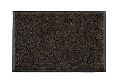 KLEEN-TEX Iron-Horse Washable Commercial-Grade Entrance Mat, Raven Black 2x3 Industrial Floor Mat with Kleated Back